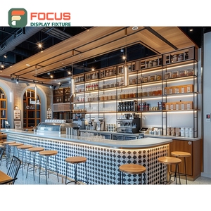 ตู้โชว์ร้านกาแฟมืออาชีพ ตู้โชว์ไม้ลามิเนตสำหรับร้านค้าปลีก ตู้โชว์ร้านกาแฟเชิงพาณิชย์ - Product Image 2