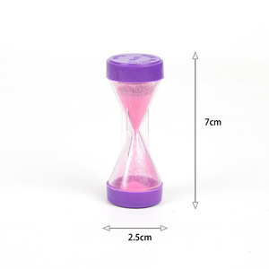 New arrivals trẻ em Mini cát đồng hồ cát nha khoa cát Đồng hồ nhựa tròn Cát hẹn giờ cho trẻ em - Product Image 5