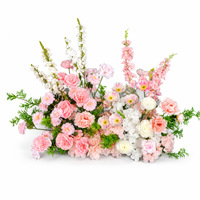 Fleurs artificielles roses pour la décoration de mariage, fleurs d'allée roses, arrangements floraux pour allée de mariage, vente en gros