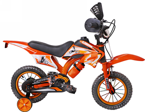 Yeni Stil 12-20 İnç Tek Vitesli Çelik Çubuklu Motosiklet Tasarımlı Erkek Çocuk Bisikleti (Yardımcı Tekerlekler Dahil) - Product Image 1