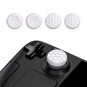 PlayVital Custom Silicone White Thumb <b>Grip</b> Set Thumbstick Caps for Steam Deck LCD & OLED & PS Portal - Product Image 3