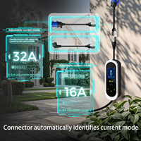 Station de recharge portable 32A 7,4 kW Zencar, chargeur mobile pour véhicules électriques, prise GB/T pour voitures chinoises avec différents adaptateurs pour l'Égypte et les Émirats arabes unis