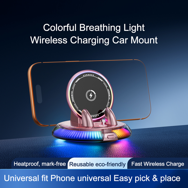 Dropshipping Car-Mounted Electric Phone Holder Wireless Charging Anti-Shake Electric Clamping Dashboard Navigation Bracket Car