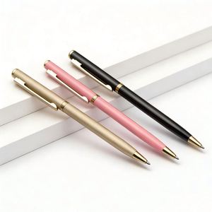 Promote Luxury Metal Ballpoint Pen Wholesale High Quality Slim Signature Pen with Custom logo Suitable for Corporate Event Gifts - Product Image 2