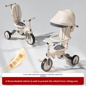 Pédale de vélo d'équilibre pour bébés de 1 à 3 ans, tricycle à 3 roues avec auvent pour enfants, garçons et filles - Product Image 2