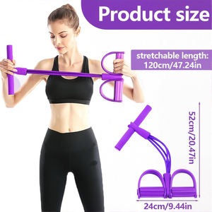 Bandes de résistance efficaces pour le renforcement musculaire avec plateformes pour les pieds pour les exercices de pression des jambes, de pression des poitrines et de tonification des bras EIGFOH PRB-24 - Product Image 2