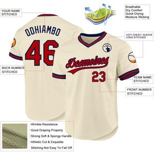เสื้อเบสบอลแบบกำหนดเอง FOXA Desmoines คอวี ตาข่ายเย็บติดชื่อและหมายเลข ระบายความชื้นได้ดี ของแท้สำหรับผู้ชาย สไตล์ย้อนยุค - Product Image 1