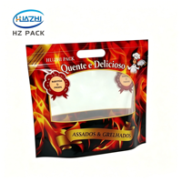 Sachet Doypack PE à fermeture éclair avec poignée pour poulet rôti au micro-ondes et aliments pour animaux de compagnie, thermoscellable, avec options de logo personnalisé et de taille