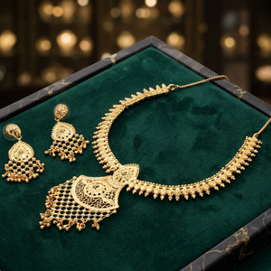 Collares de Moda Chapados en Oro de 14K, 18K y 24K al por Mayor, Conjunto de Joyería de Diseño Tradicional, Collares de Latón con Baño de Oro - Product Image 3