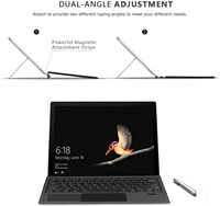 Nouveau Clavier Sans Fil avec Pavé Tactile Rétroéclairé à Touches Ciseaux pour Surface Pro 3 4 5 6 7 et Go 1 2 3, Idéal pour les Déplacements Professionnels