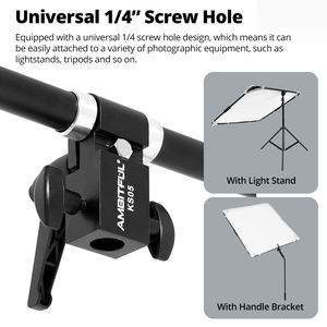 Ambitful KS05 100x100cm <span class=keywords><strong>6</strong></span> en 1 Noir Or Blanc Ruban Réflecteur Diffuseur Main Tige Pliable Soleil <span class=keywords><strong>Scrim</strong></span> avec Support de Poignée - Product Image 5
