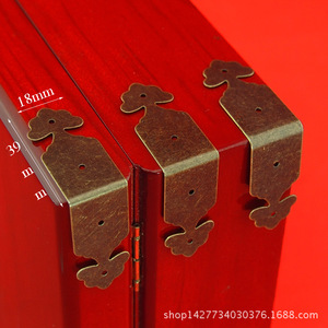 Antique Style Bronze <b>Corner</b> <b>Protectors</b> 39x18mm For Wooden Box Storage Closet Hardware - Product Image 1