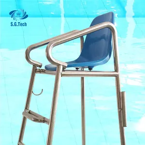 Hot Sale Stainless Steel Swimming Pool Lifesaving Chair Pool Equipment Swimming Pool Life Guard Chair