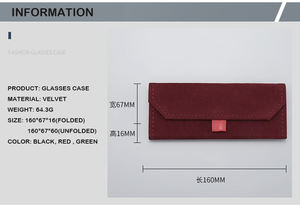 Funda de gafas con logotipo personalizado, estuche de gafas con imán, caja de gafas de terciopelo, paño de limpieza, bolsa de gafas - Product Image 3