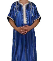 Thobe marocain brillant Ramadan de l'usine CCY, caftan brodé à rayures, vêtement musulman traditionnel, tissu africain lumineux, Thobe Jubah