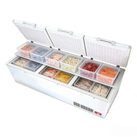 Congélateur coffre à grande capacité pour supermarché, congélateur pour aliments congelés, poisson, crème glacée, congélateur coffre à double porte, congélateur commercial