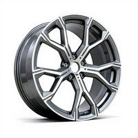 Jantes forgées BMW 5x120 Noir brillant Face usinée Gris canon Multi-rayons 18-22 pouces pour mise à niveau BMW X1 X3 X4 X5 X6 X7