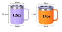 Gobelet isotherme portable en acier inoxydable à double paroi de 12 oz pour le bureau, le camping et les voyages, sans BPA, pour le vin (OEM/ODM)