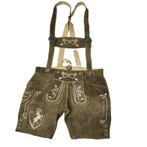 Ahdus Trachten Exports – Lederhosen bavaroises authentiques en cuir de chèvre suédé, anti-plis, longueur genou, séchage rapide - Product Image 1