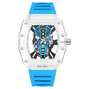 Men Quartz Watch Top Brand Chronograph Wristwatch Sports Watches Luminous Silicone Waterproof Clock 2023 3ATM Silicone