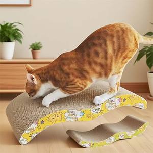 Fabricante al por mayor, suministros para <span class=keywords><strong>gatos</strong></span>, rascador corrugado tipo M para <span class=keywords><strong>gatos</strong></span>, tablero rascador corrugado de alta densidad de 4CM de espesor - Product Image 2