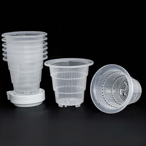 Orchid Clear Flower Pot Plastic Planter Breathable Slotted orchid flower planter