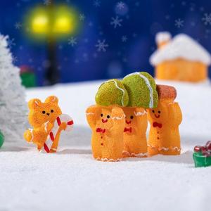 CHENXI - Nuevas Figuras Decorativas Navideñas en 3D de Resina, Mini Hombres de Jengibre, Animales, Adornos Navideños para Manualidades - Product Image 2