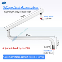 Bras d'éclairage buccal LED rotatif pour fauteuil dentaire, conception à ressort équilibré avec alliage d'aluminium, alimentation manuelle