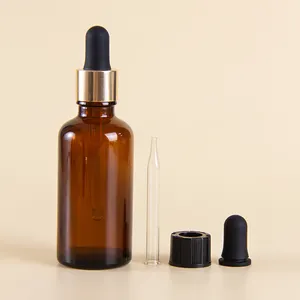 Luxury custom essential oil dropper bottle 15ml 50ml 100ml amber Frosted 10ml Glass dropper bottle for hair oil