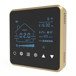 Controlador de ventilador de ventilación de aire fresco colorido de 4 pulgadas con VOC PM2.5 ventilador de temperatura y humedad termostato Wifi inteligente - Product Image 3