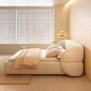 Cama Modular Zayshine de Lujo Moderna Francesa en Color Crema, para Recámara Principal, <span class=keywords><strong>1</strong></span>.8 Metros, Tamaño Grande, para Hotel o Villa, Cama Doble Suave - Product Image 4