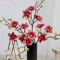 Tige de fleur de magnolia artificielle faite à la main pour décoration intérieure, mariages, événements, festivals, cérémonies et séances photo