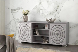 Moderno Design europeo 2 porte <span class=keywords><strong>Art</strong></span> 70 "<span class=keywords><strong>TV</strong></span> Console in legno soggiorno mobili con camino elettronico - Product Image 3