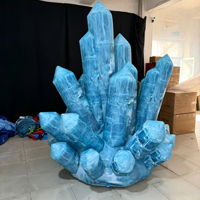 Cube de glace gonflable en PVC avec éclairage LED, modèle publicitaire gonflable géant personnalisé pour les événements d'été