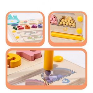 Jouet en bois 2 en 1 pour apprendre l'addition et la soustraction, améliorer la motricité fine, développer les compétences mathématiques de base pour les enfants - Product Image 4