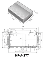 Boîtier en aluminium extrudé pour amplificateurs de puissance, amplificateurs de voiture, boîtier électronique en aluminium, dissipateur thermique