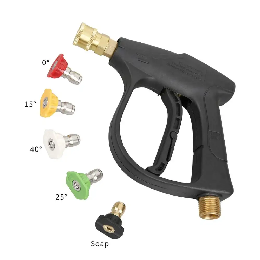 High Pressure Car Water Gun mit 5pcs Nozzles Pressure Washer Spray Gun mit M22 Thread Inlet