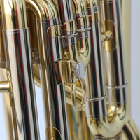 Euphonium en laiton 3+1 valves, laqué or, tonalité Sib
