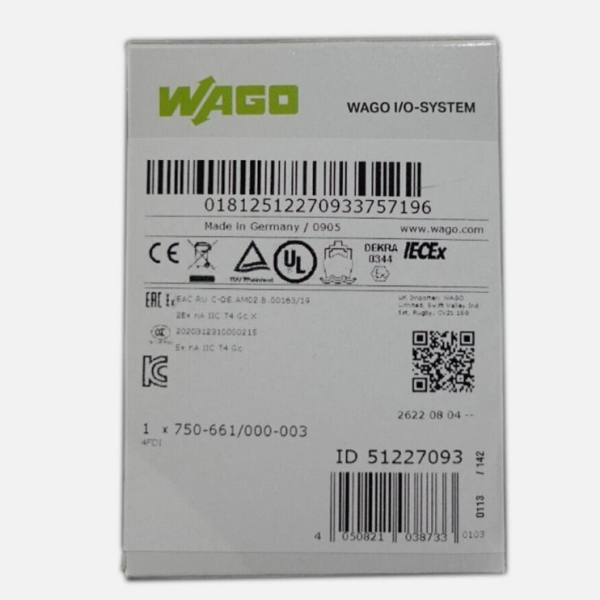 1 Brand New Original Item New in Box 750-661/000-003 4-channel Digital Input Module Plc