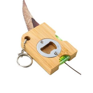 Personnalisation de motifs personnalisés Ouvre-bouteille en bois pour la fête des pères Logo gravé Aimant de réfrigérateur portable pour la maison - Product Image 5