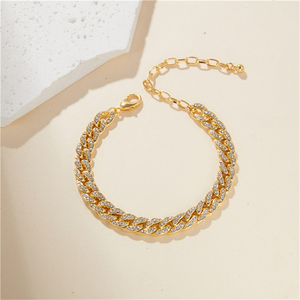 2025 été glacé or ZirconTennis bracelets de cheville Hip Hop bijoux glacé chaîne cubaine Zircon cheville pour les femmes bijoux de mode - Product Image 1
