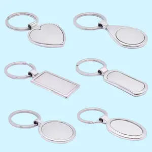 Заводские оптовые металлические брелки для ключей с логотипом на заказ, высококачественные пустые брелки