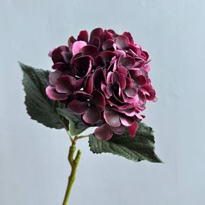 M212 <span class=keywords><strong>Fiori</strong></span> <span class=keywords><strong>di</strong></span> Ortensia Artificiali <span class=keywords><strong>di</strong></span> Alta Qualità in Lattice Effetto Reale, Testa Grande, Verde e Bianco, per Decorazioni Matrimoniali - Product Image 2