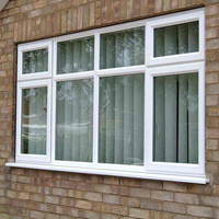Fenêtres UPVC à battant suspendu à double vitrage de conception standard Fenêtres en PVC Fenêtres en vinyle Fenêtre à battant insonorisée