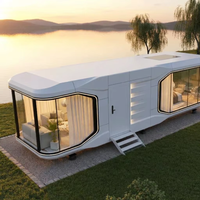 Maison-capsule de camping préfabriquée moderne et luxueuse, système intelligent, villas, cabane, conteneur