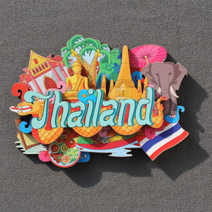 공장 직송 맞춤형 3D 나무 기념품 장식용 냉장고 자석 - Product Image 6