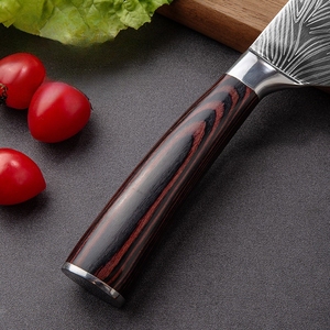 3-Mảnh Sang Trọng Nhà Bếp Dao Đặt Gỗ Xử Lý Lưỡi Thép Không Gỉ Thuận Tay Phải Đầu Bếp Trái Cây Dao Cao Đánh Bóng Kết Thúc - Product Image 3