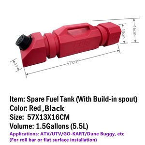 Pièces détachées automobiles OVOVS, vente en gros d'accessoires automobiles, couleur noir et rouge, <span class=keywords><strong>bidon</strong></span> d'essence de 5,5 <span class=keywords><strong>L</strong></span> pour camions tout-terrain - Product Image 2