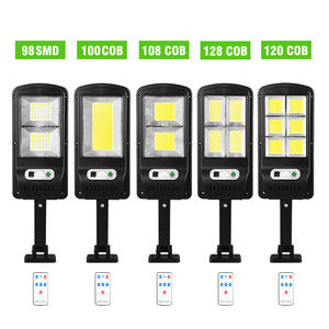 Solar Powered Outdoor <b>Motion</b> <b>Sensor</b> Wall Lamp Cob Led Long Strip High Power For Courtyard Villa Street <b>Lighting</b> - Product Image 2