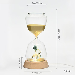 Reloj de arena tridimensional para animales, temporizador, luz nocturna, quince minutos, adorno para el hogar, horas luminosas para la decoración del hogar - Product Image 3